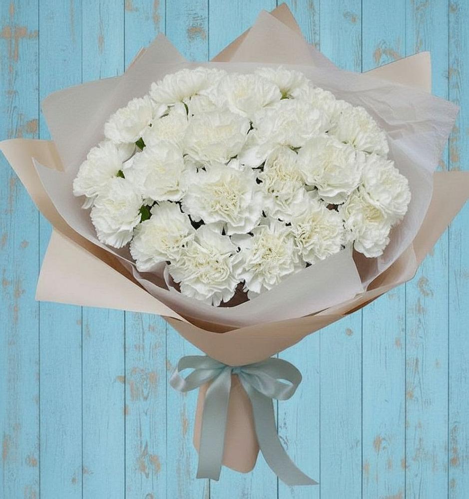 Букет цветов из: Гвоздики в Кесову Гору