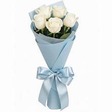 Букет 5 Белых роз Проуд #REPLACE_PRED# Кесову Гору