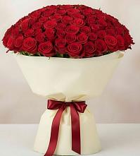 Букет 101 Красная роза Милано в Кесову Гору