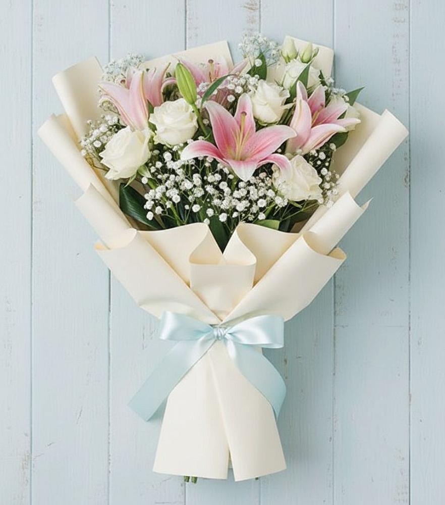 Букет цветов из: Лилии в Кесову Гору