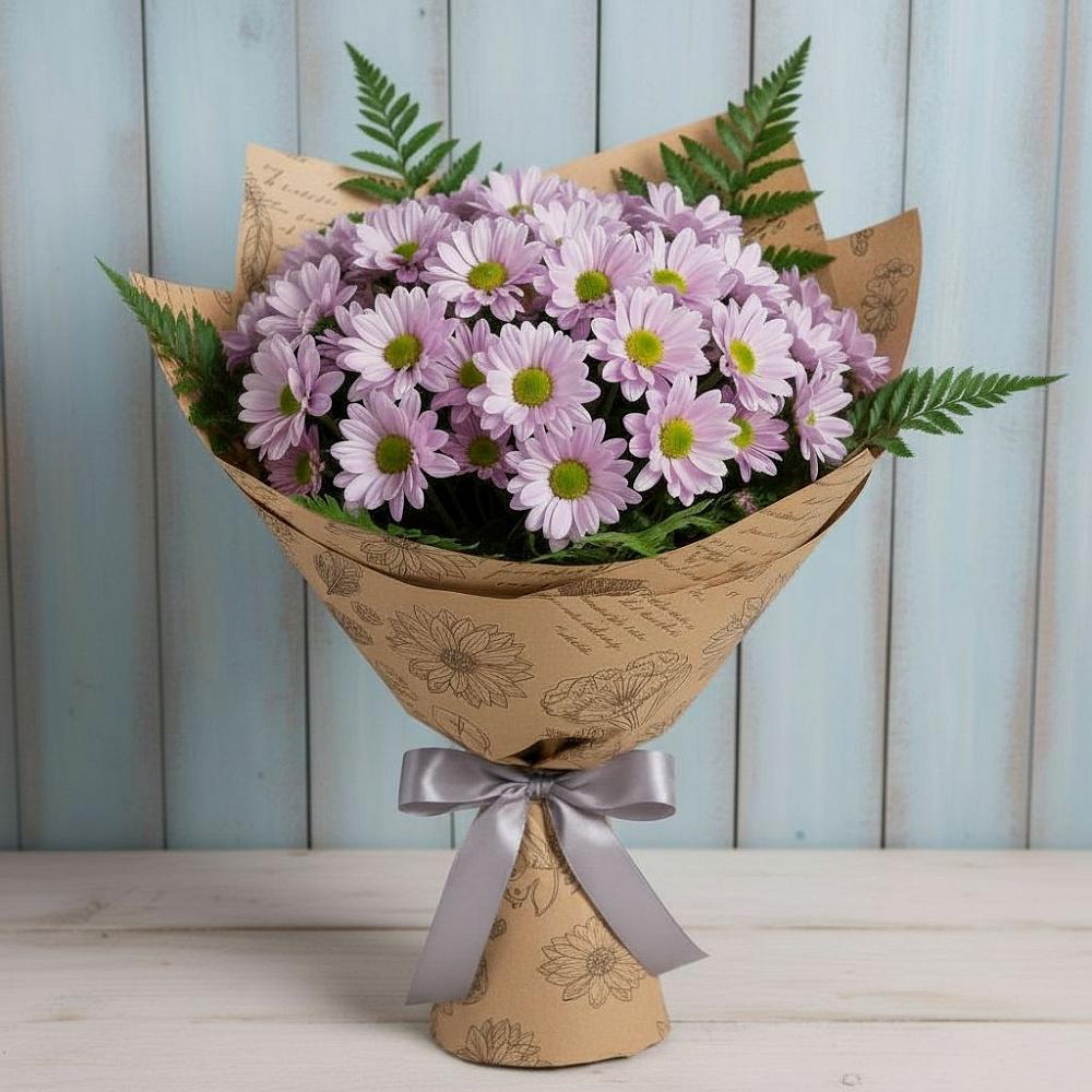 Букет цветов из: Хризантемы в Кесову Гору