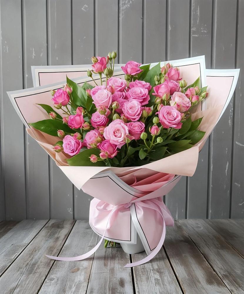 Букет Розовый кустик в Кесову Гору