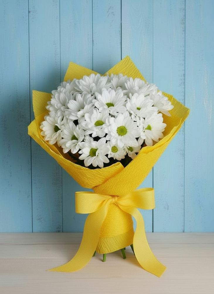 Букет цветов из: Хризантемы в Кесову Гору