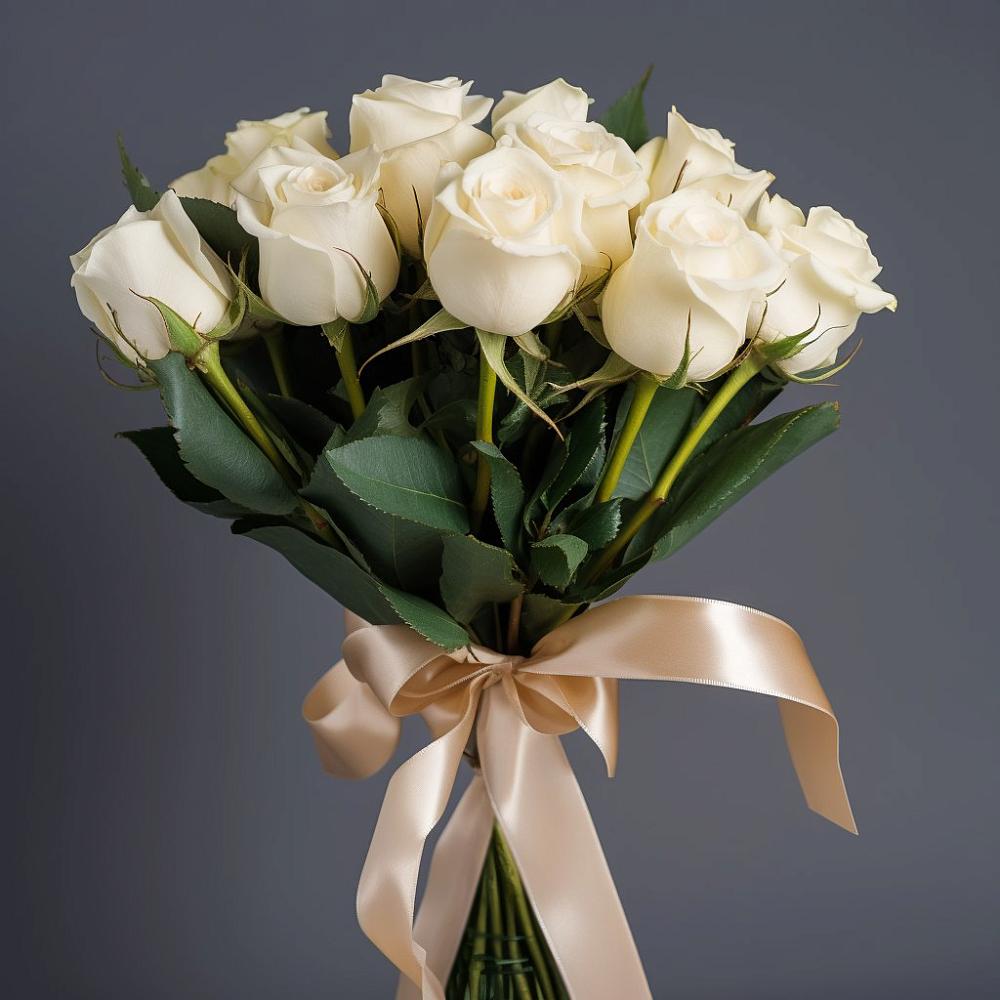 Букет 11 Белых роз в Кесову Гору
