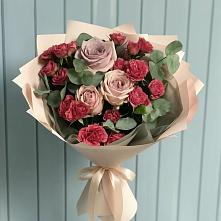 Букет цветов из:  Гвоздики и Розы #REPLACE_PRED# Кесову Гору