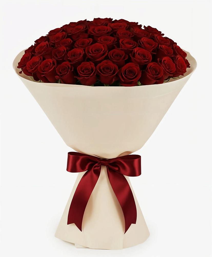 Букет 101 Бордовая роза Блэк Бакарра в Кесову Гору