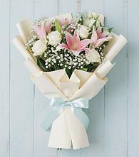 Букет цветов из:  Лилии в Кесову Гору